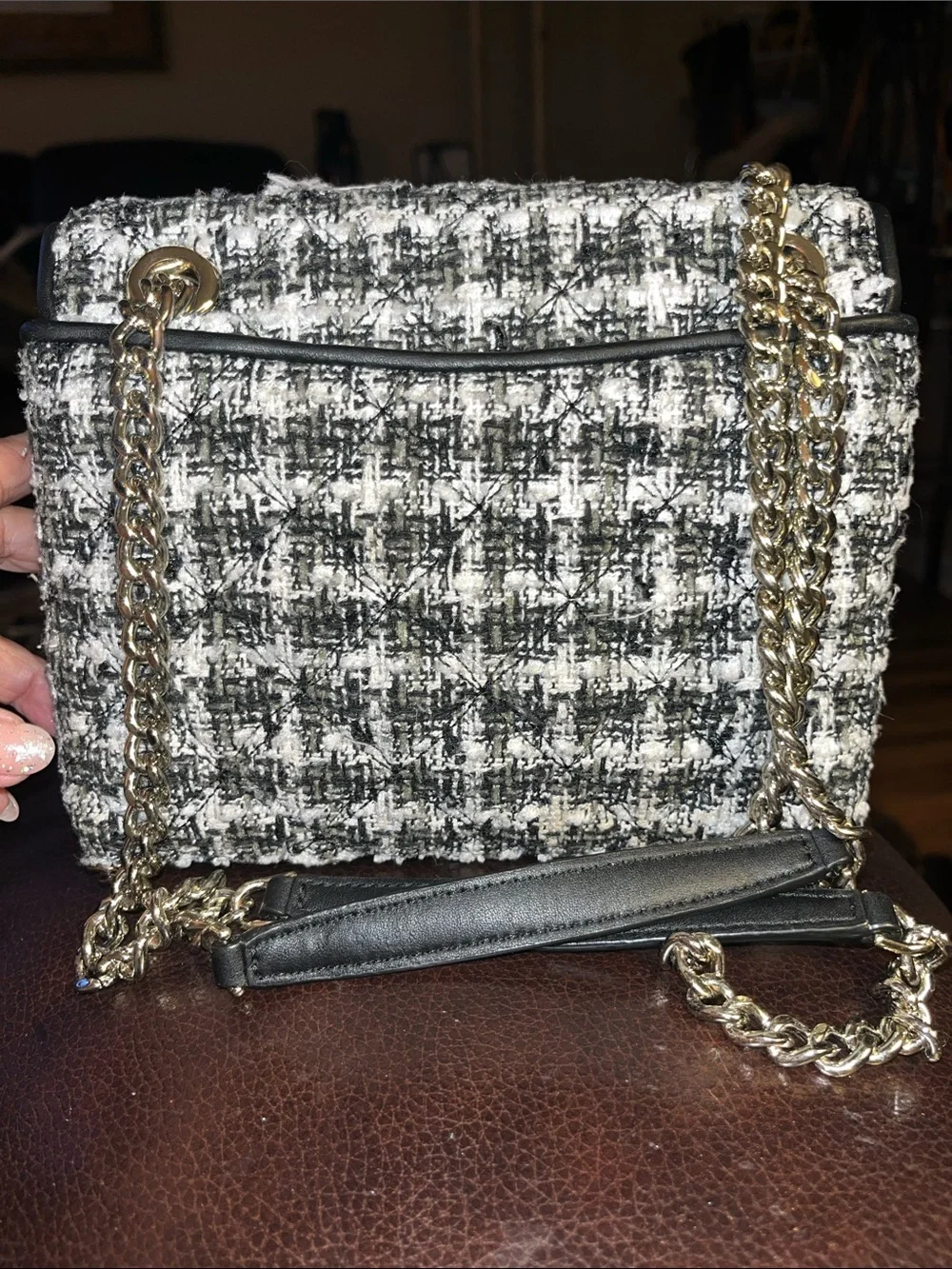 EUC Authentic Kate Spade Natalia Tweed Flap Handbag/Crossbody.